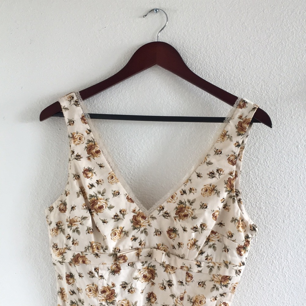 Floral Dress Pin Up Sz L - Picture 2 of 6